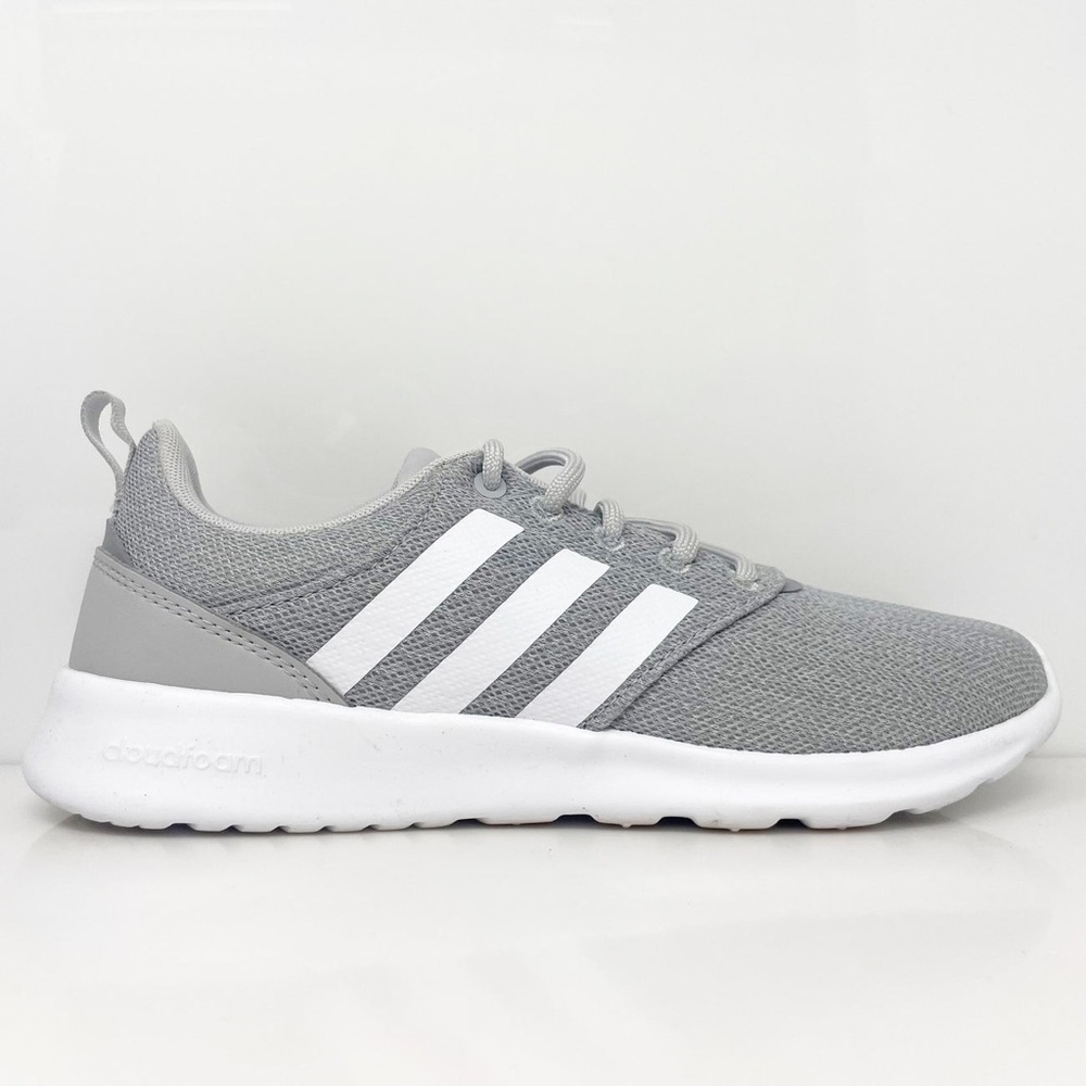 Adidas Women's Cloudfoam QT Racer 2.0 Sneakers Running Shoes Grey/White Size 8 - Picture 2 of 7